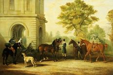 Lady Williams-Wynn's Favourite Phaeton, Ponies, Horses & Dogs at the Front Entrance at Wynnstay-Edward Lloyd-Giclee Print