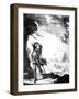 Edward Low, English Pirate Shown on Shore Watching a Ship Foundering in a Hurricane, 1720-null-Framed Photo