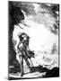 Edward Low, English Pirate Shown on Shore Watching a Ship Foundering in a Hurricane, 1720-null-Mounted Photo