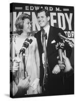 Edward M. Kennedy and Wife During Campaign for Election in Senate Primary-Carl Mydans-Stretched Canvas