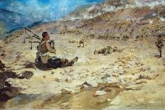 Piper George Findlater (1872-1942) of the Gordon Highlanders Earning the Victoria Cross at Dargai…-Edward Matthew Hale-Framed Giclee Print