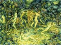 Nymphs Dancing, 1918 (Oil on Canvas)-Edward Middleton Manigault-Giclee Print