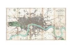 Map of London, 1797-Edward Mogg-Framed Stretched Canvas