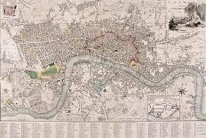 Map of London, 1797-Edward Mogg-Stretched Canvas