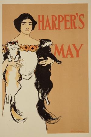 Reproduction of a Poster Advertising the May Issue of "Harper's Magazine," 1897