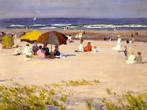 Beach on Long Island-Edward Potthast-Framed Art Print