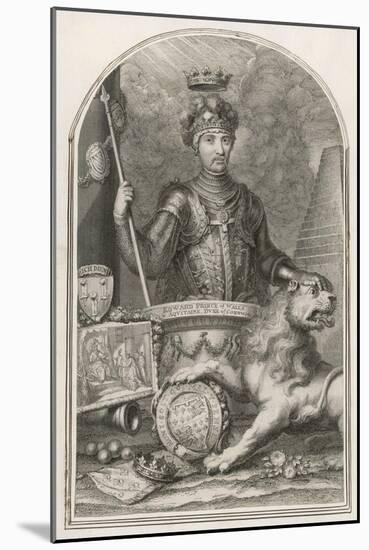 Edward Prince of Wales Known as "The Black Prince" Eldest Son of Edward III-George Vertue-Mounted Art Print