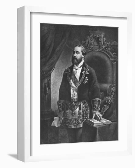 Edward Prince of Wales, Later Edward VII, as Grand Master of Freemasonry, 1884-null-Framed Giclee Print