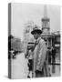 Edward R. Murrow, CBS Newscaster, Crossing the Street in London During World War 2, 1941-null-Stretched Canvas