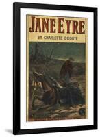 Edward Rochester With His Fallen Horse, in Front Of Jane Eyre-Charlotte Bronte-Framed Giclee Print