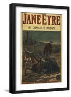 Edward Rochester With His Fallen Horse, in Front Of Jane Eyre-Charlotte Bronte-Framed Giclee Print