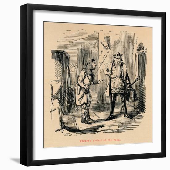 'Edward's arrival at the Tower', c1860, (c1860)-John Leech-Framed Giclee Print