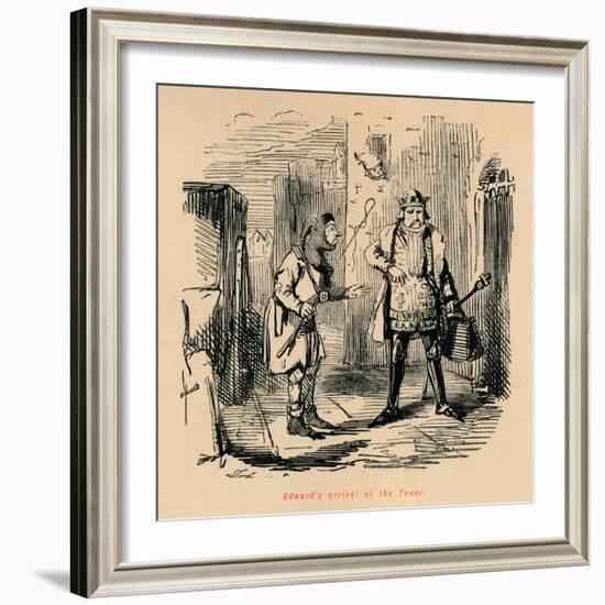 'Edward's arrival at the Tower', c1860, (c1860)-John Leech-Framed Giclee Print