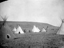 Atsina Camp Scene-Edward S^ Curtis-Photographic Print