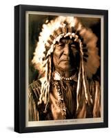 Edward S. Curtis Sitting Bear Arikara Art Print POSTER-null-Framed Poster