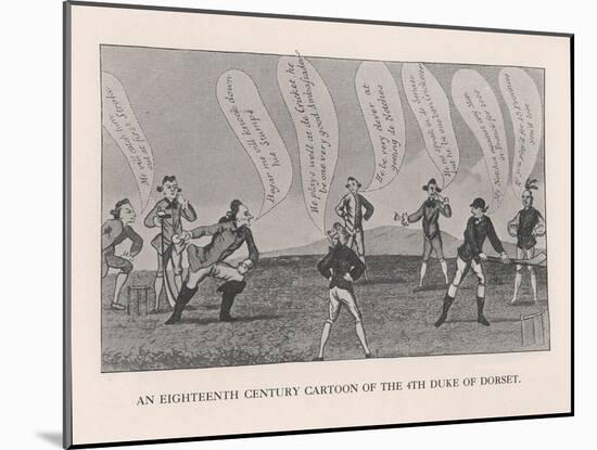 Edward Sackville, 4th Duke of Dorset, Playing Cricket, 18th Century-null-Mounted Giclee Print