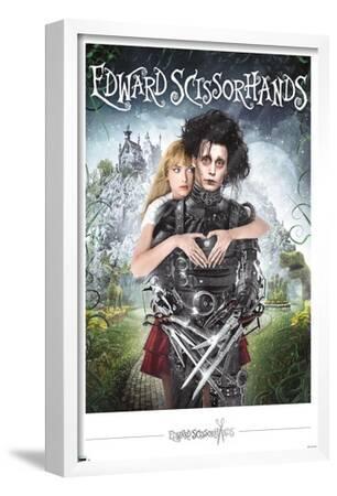 Edward Scissorhands - Heart Premium Poster--Framed Poster