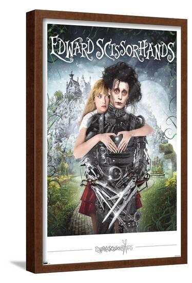 Edward Scissorhands - Heart Premium Poster--Framed Poster