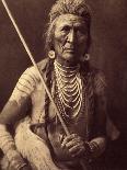 A Painted Tipi - Assiniboin, 1926 (Photogravure)-Edward Sheriff Curtis-Giclee Print