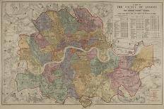 Davies' New Map of London and its Environs, 1882-Edward Stanford-Framed Giclee Print