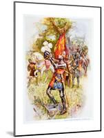 Edward the Black Prince at the Battle of Crecy in 1346, Illustration from 'stories of Royal…-Joseph Finnemore-Mounted Giclee Print