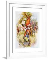 Edward the Black Prince at the Battle of Crecy in 1346, Illustration from 'stories of Royal…-Joseph Finnemore-Framed Giclee Print
