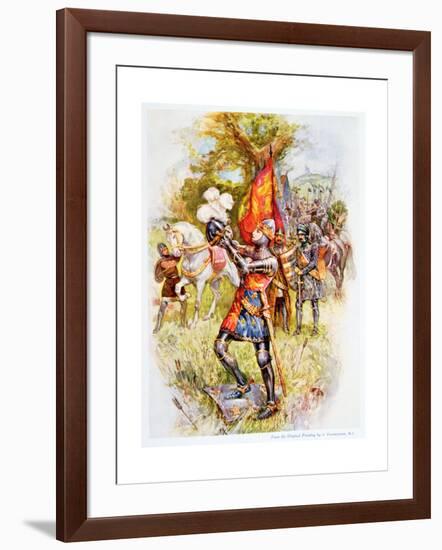 Edward the Black Prince at the Battle of Crecy in 1346, Illustration from 'stories of Royal…-Joseph Finnemore-Framed Giclee Print