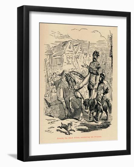 'Edward the Black Prince, conducting his Prisoner', c1860, (c1860)-John Leech-Framed Giclee Print