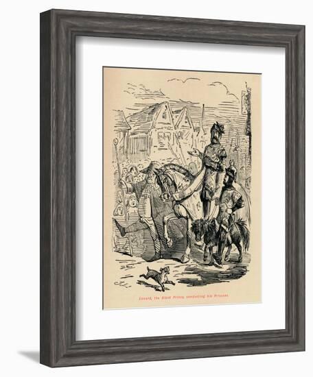 'Edward the Black Prince, conducting his Prisoner', c1860, (c1860)-John Leech-Framed Giclee Print