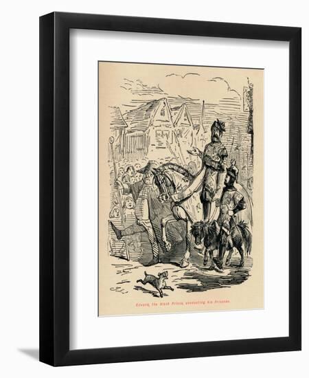 'Edward the Black Prince, conducting his Prisoner', c1860, (c1860)-John Leech-Framed Giclee Print