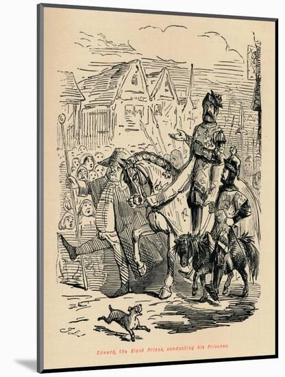 'Edward the Black Prince, conducting his Prisoner', c1860, (c1860)-John Leech-Mounted Giclee Print