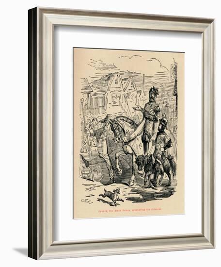 'Edward the Black Prince, conducting his Prisoner', c1860, (c1860)-John Leech-Framed Giclee Print