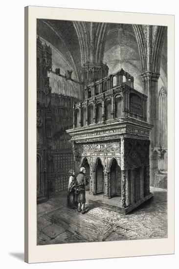 Edward the Confessor's Shrine, Westminster Abbey, London, UK, 19th Century-null-Stretched Canvas