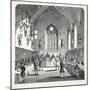 Edward the First and Queen Eleanor Keeping their Christmas at Conway Castle, Pub. 19th Century-null-Mounted Giclee Print