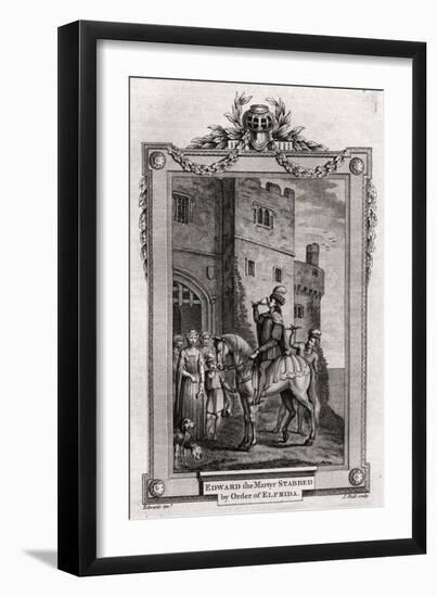 Edward the Martyr Stabbed by Order of Elfrida, 978 Ad-J Hall-Framed Giclee Print