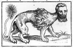 Manticore from 'Historie of Foure-Footed Beastes' by Edward Topsell, Published 1607-Edward Topsell-Framed Giclee Print