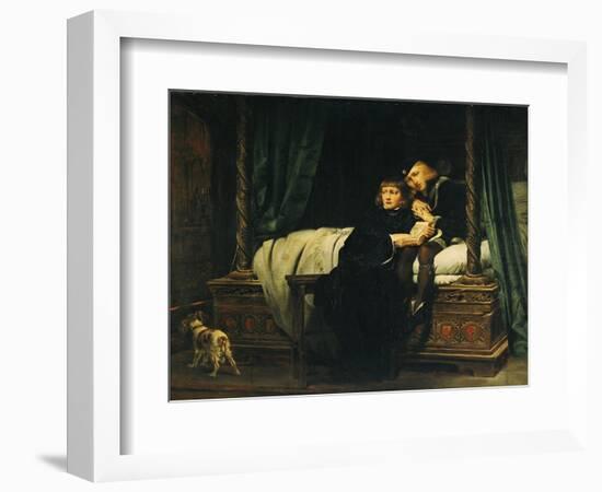 Edward V (1470-83) and Richard, Duke of York in the Tower (Les Enfants D'Edouard) 1830-Hippolyte Delaroche-Framed Giclee Print