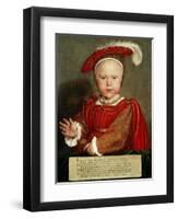 Edward Vi as a Child, C. 1538-Hans Holbein the Elder-Framed Premium Giclee Print