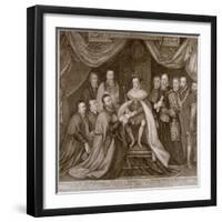 Edward VI Signing a Charter Giving Bridewell to the City of London for a Workhouse, 1552-George Vertue-Framed Giclee Print