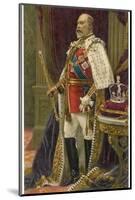 Edward VII British Royalty in His Coronation Robes-null-Mounted Photographic Print