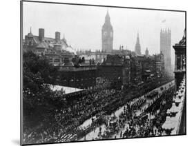 Edward VII's Coronation Procession with the Parliament Buildings in the Background-Russel-Mounted Photographic Print
