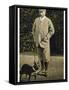 Edward VII Stands Regally with His French Bulldog-null-Framed Stretched Canvas