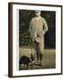 Edward VII Stands Regally with His French Bulldog-null-Framed Photographic Print