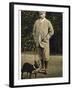 Edward VII Stands Regally with His French Bulldog-null-Framed Photographic Print