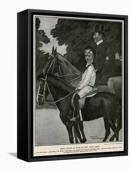 Edward VIII Rides-Maurice Greiffenhagen-Framed Stretched Canvas
