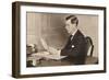 Edward Viii Working in His Office at St. Jamess Palace, London, 1936-null-Framed Photographic Print