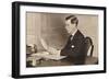 Edward Viii Working in His Office at St. Jamess Palace, London, 1936-null-Framed Photographic Print