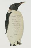 Menu in the Shape on an Emperor Penguin, for the Midwinter's Day Dinner, Cape Evans, 22nd June 1912-Edward W. Nelson-Stretched Canvas