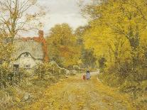 Autumn Lane-Edward Wilkins Waite-Stretched Canvas