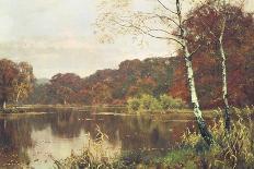 Autumn Lane-Edward Wilkins Waite-Stretched Canvas